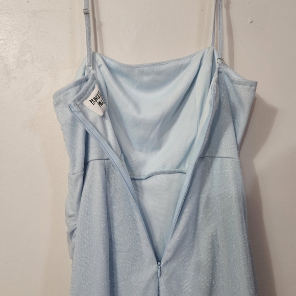 Princess Polly Prom/formal Blue Shimmer Mini Dress With Spaghetti Straps! - Picture 4 of 8